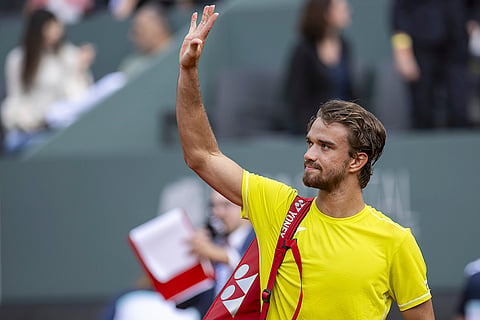Tomas Machac after winning against Djokovic